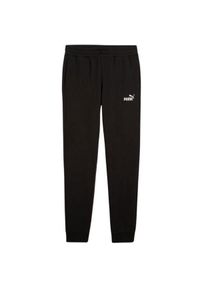 Puma - Męskie Spodnie Do Biegania Essential No.1 Logo Slim. Kolor: czarny. Materiał: dresówka