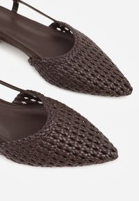 Renee - Brązowe Sandały z Plecioną Cholewką Triscan. Zapięcie: sprzączka. Kolor: brązowy. Sezon: wiosna #9