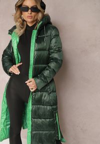 Renee - Ciemnozielona Kurtka Cilitheme. Okazja: na co dzień. Kolor: zielony. Materiał: tkanina. Długość: długie. Styl: casual #5