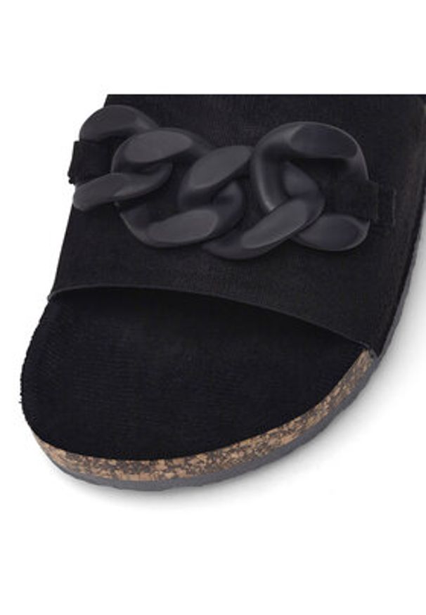 DeeZee Klapki WSLS19-20 Czarny. Kolor: czarny. Materiał: materiał