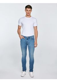 Big-Star - Jeansy męskie skinny niebieskie Jeffray 266. Stan: obniżony. Kolor: niebieski. Styl: vintage #4