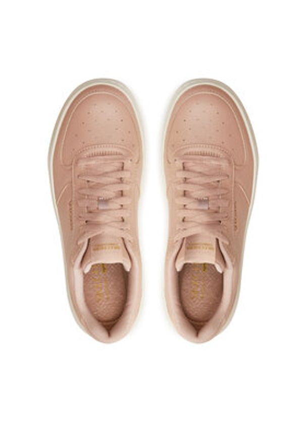 skechers - Skechers Sneakersy 185110 NUDE Beżowy. Kolor: beżowy. Materiał: skóra