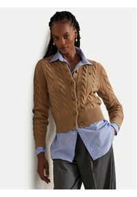 Polo Ralph Lauren Kardigan 211972104001 Beżowy Slim Fit. Typ kołnierza: polo. Kolor: beżowy. Materiał: wełna #5