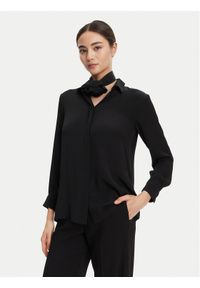 Marella Koszula Cabiria 2523116071 Czarny Regular Fit. Kolor: czarny. Materiał: syntetyk