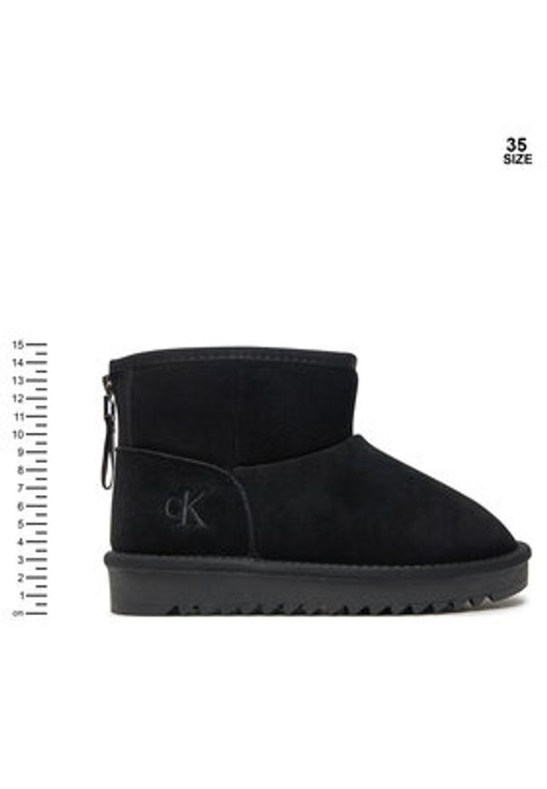 Calvin Klein Jeans Śniegowce Fur Boot V3A5-81036-0187 D Czarny. Kolor: czarny. Materiał: zamsz, skóra