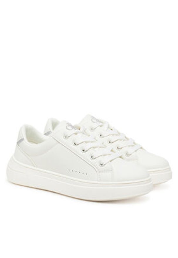 Calvin Klein Jeans Sneakersy Low Cut Lace-UP V3A9-82023-1439A S Biały. Kolor: biały. Materiał: skóra