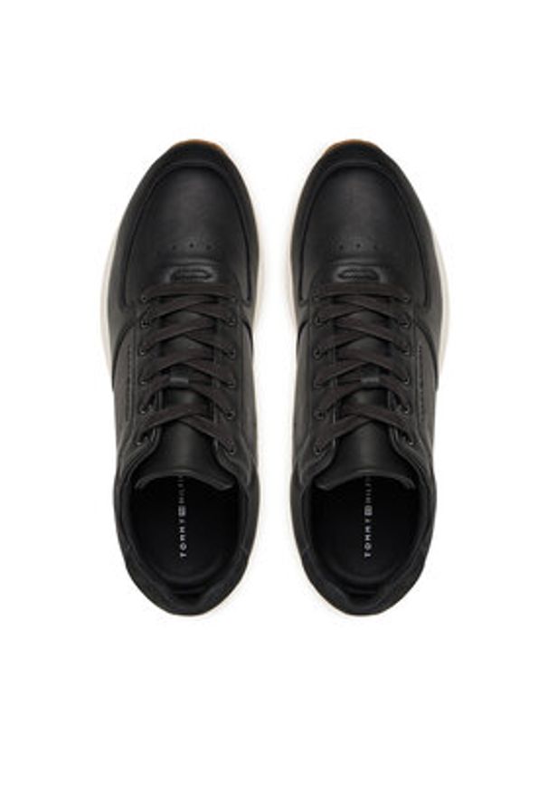 TOMMY HILFIGER - Tommy Hilfiger Sneakersy Premium Leather Hybrid FM0FM05700 Czarny. Kolor: czarny. Materiał: skóra