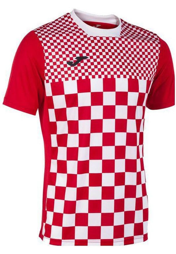 Koszulka Sportowa Joma Flag III Czerwona i Biała XL - Oddychająca i Trwała. Kolor: czerwony, wielokolorowy, biały. Sport: piłka nożna