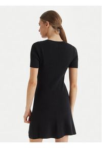 Calvin Klein Jeans Sukienka dzianinowa LV047F325G Czarny Slim Fit. Kolor: czarny. Materiał: bawełna #3