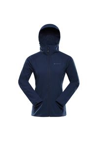 ALPINE PRO - Kurtka softshell damska Alpine Pro Hoora. Kolor: niebieski. Materiał: softshell. Sport: turystyka piesza