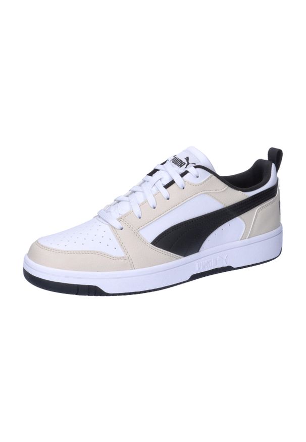 Buty do chodzenia damskie Puma Rebound V6 Low. Kolor: wielokolorowy, biały, czarny. Materiał: materiał, syntetyk. Szerokość cholewki: normalna. Sport: turystyka piesza
