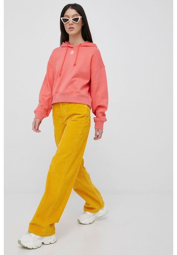 Levi's® - Levi's spodnie sztruksowe x SIMPSON damskie kolor żółty proste high waist. Okazja: na spotkanie biznesowe. Stan: podwyższony. Kolor: żółty. Materiał: sztruks. Styl: biznesowy