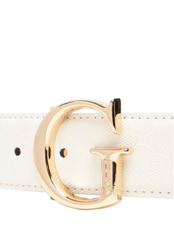 Guess Pasek Damski 177071 Biały. Kolor: biały. Materiał: skóra