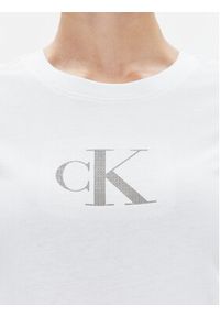 Calvin Klein Jeans T-Shirt J20J222961 Biały Slim Fit. Kolor: biały. Materiał: bawełna