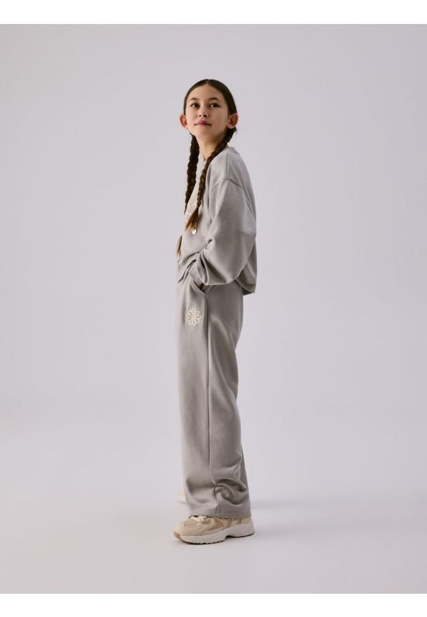 Reserved - Bawełniany komplet - jasnoszary. Kolor: szary. Materiał: bawełna