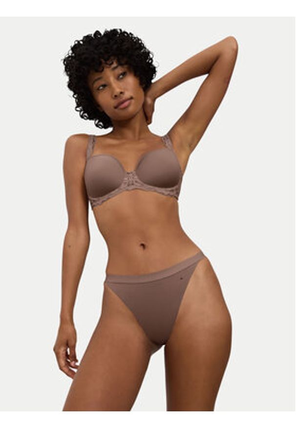 Triumph Stringi Smart Natural 10214484 Brązowy. Kolor: brązowy