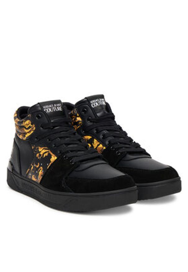 Versace Jeans Couture Sneakersy 79YA3SJ7 ZPB44 Czarny. Kolor: czarny. Materiał: materiał
