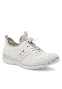 Rieker Półbuty L3259-80 Biały. Kolor: biały. Materiał: materiał #2
