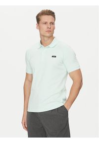 Calvin Klein Polo K10K111196 Zielony Slim Fit. Typ kołnierza: polo. Kolor: zielony. Materiał: bawełna