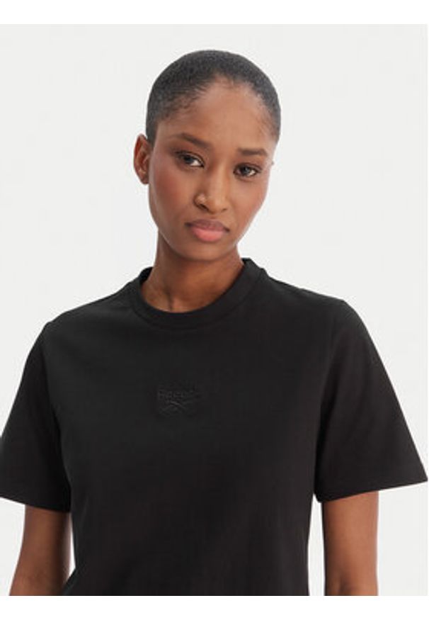 Reebok T-Shirt Ivanna RK25508CCW Czarny Regular Fit. Kolor: czarny. Materiał: bawełna