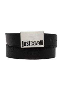 Just Cavalli - JUST CAVALLI Czarny pasek dwustronny Cintura. Kolor: czarny #3