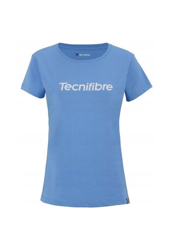 TECNIFIBRE - Koszulka tenisowa T-shirt dziecięca Tecnifibre Club Cotton Tee. Kolor: niebieski. Sport: tenis