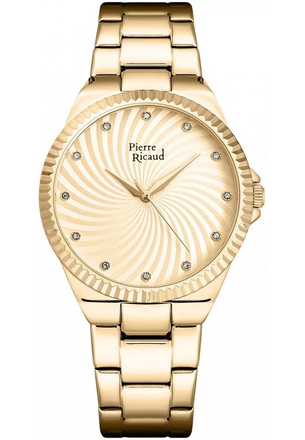 Zegarek damski Pierre Ricaud P22073.1111Q CYRKONIE złoty. Kolor: złoty