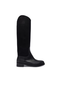 Oficerki Max Mara. Kolor: czarny