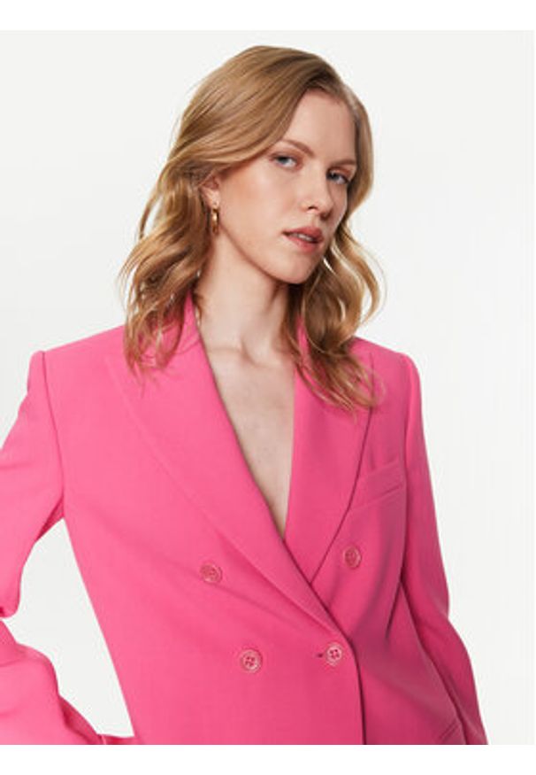Red Valentino Marynarka 2R3CEC402EU Różowy Regular Fit. Kolor: różowy. Materiał: wiskoza