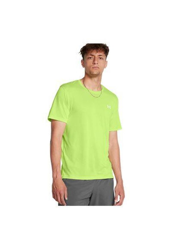 Koszulka fitness męska Under Armour t-shirt sportowy z krótkim rękawem. Kolor: zielony. Długość rękawa: krótki rękaw. Długość: krótkie. Sport: fitness