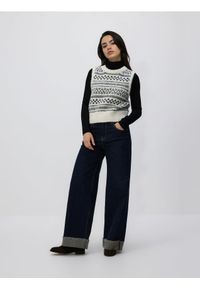 Reserved - Wzorzysta kamizelka - wielobarwny. Materiał: dzianina #1