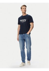 Tommy Jeans T-Shirt Graphic DM0DM23376 Granatowy Slim Fit. Kolor: niebieski. Materiał: bawełna #3