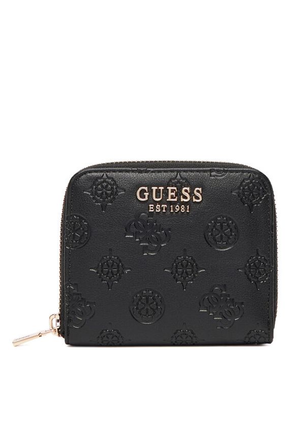 Guess Mały Portfel Damski Phoebe Slg SWPD96 65137 Czarny. Kolor: czarny. Materiał: skóra