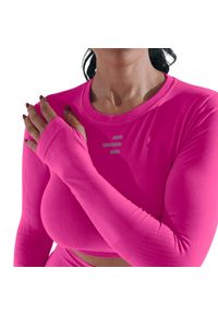 R-EVENGE - Damska koszulka techniczna z długim rękawem do wszystkich ćwiczeń na siłowni. Kolor: różowy. Materiał: elastan. Długość rękawa: długi rękaw. Długość: długie. Sport: fitness #1