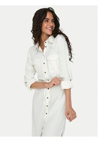 only - ONLY Sukienka koszulowa Caro 15278720 Biały Relaxed Fit. Kolor: biały. Materiał: wiskoza. Typ sukienki: koszulowe #7