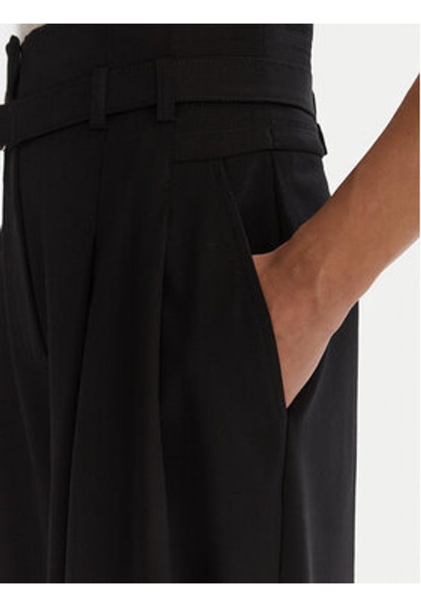 Marella Spodnie palazzo Bondeno 2523136011 Czarny Relaxed Fit. Kolor: czarny. Materiał: syntetyk