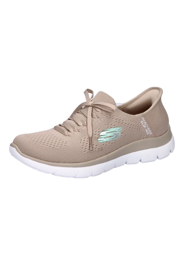 skechers - Buty sportowe Sneakersy damskie, Slip-Ins: Summits - New Daily. Okazja: na co dzień. Kolor: szary, fioletowy. Materiał: materiał