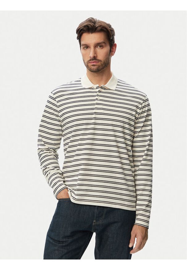Jack & Jones Polo Cassis 12295163 Biały Relaxed Fit. Typ kołnierza: polo. Kolor: biały. Materiał: bawełna