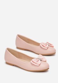 Born2be - Różowe Balerinki z Kokardką na Okrągłym Nosku Icelia. Nosek buta: okrągły. Zapięcie: bez zapięcia. Kolor: różowy #2