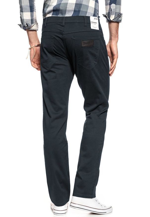 Wrangler - WRANGLER SPODNIE MĘSKIE GREENSBORO NAVY W15Q12114 112126824. Materiał: materiał