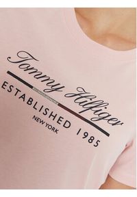 TOMMY HILFIGER - Tommy Hilfiger T-Shirt Script Graphic WW0WW43502 Różowy Regular Fit. Kolor: różowy. Materiał: bawełna #5