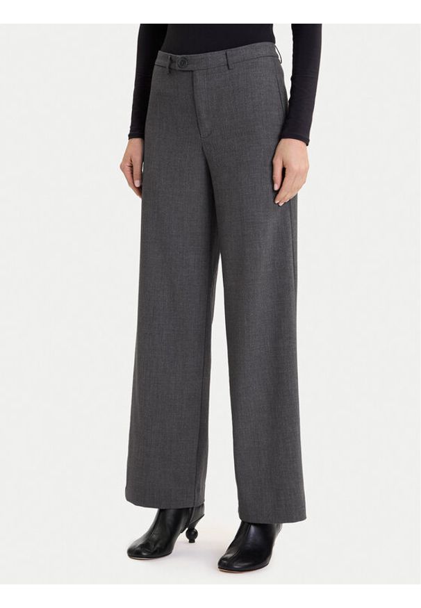 Vero Moda Spodnie materiałowe Texas 10334103 Szary Straight Fit. Kolor: szary. Materiał: syntetyk