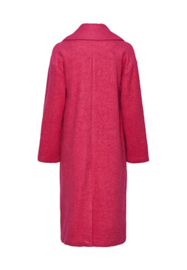 YAS Płaszcz wełniany Mila 26030712 Różowy Loose Fit. Kolor: różowy. Materiał: syntetyk