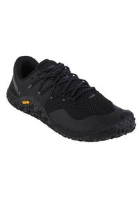 Buty trekkingowe męskie Merrell Trail Glove 7. Zapięcie: sznurówki. Kolor: czarny. Materiał: guma, skóra, tkanina, materiał, syntetyk. Szerokość cholewki: normalna