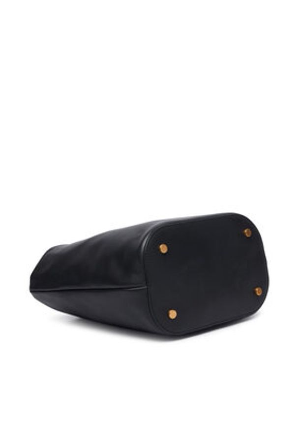 TOMMY HILFIGER - Tommy Hilfiger Torebka Th Marina Bucket Leather AW0AW18739 Czarny. Kolor: czarny. Materiał: skórzane