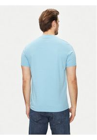Karl Lagerfeld - KARL LAGERFELD T-Shirt 755030 542225 Niebieski Regular Fit. Typ kołnierza: dekolt w karo. Kolor: niebieski. Materiał: bawełna #4