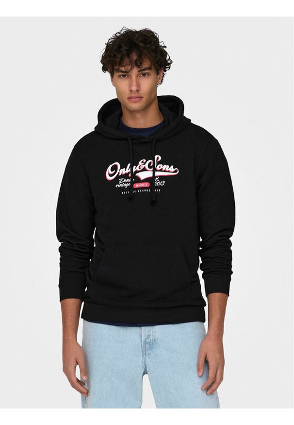 Only & Sons Bluza Lenny 22028594 Czarny Regular Fit. Kolor: czarny. Materiał: syntetyk, bawełna