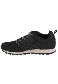 Buty do chodzenia męskie, Merrell Alpine Sneaker. Zapięcie: sznurówki. Kolor: wielokolorowy, czarny. Materiał: tkanina, materiał, skóra. Szerokość cholewki: normalna. Sport: turystyka piesza