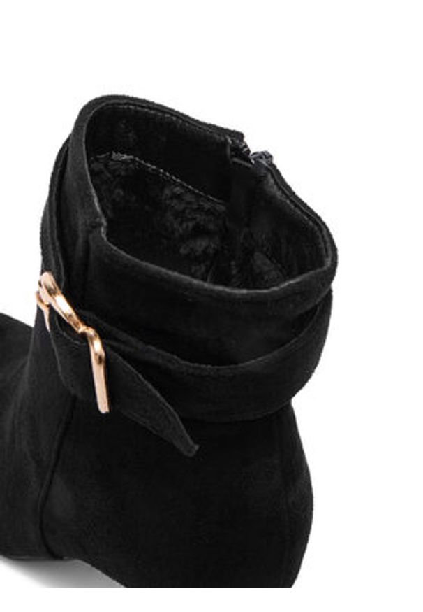 DeeZee Botki HX18052A-61 Czarny. Kolor: czarny. Materiał: materiał