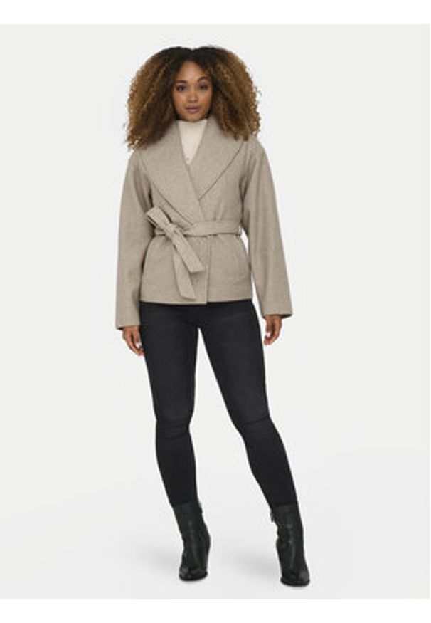 only - ONLY Kurtka przejściowa Augusta 15314352 Beżowy Regular Fit. Kolor: beżowy. Materiał: syntetyk